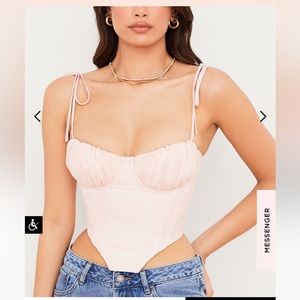 House of cb corset pink top